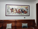 八駿圖辦公室裝飾畫(huà)馬到成功掛畫(huà)沙發(fā)背景墻壁畫(huà)駿馬圖會(huì )議室國畫(huà) 八駿全圖 130*66cm【實(shí)木邊框】 曬單實(shí)拍圖