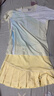 川崎（KAWASAKI）羽毛球服女神運動(dòng)套裝女夏季短袖T恤運動(dòng)裙繁花似錦運動(dòng)服速干衣 【套裝】奶油黃 L 曬單實(shí)拍圖