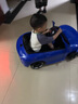 米蟻（MiYi）【1.15米加長(cháng)版】?jì)和妱?dòng)車(chē)四輪汽車(chē)可坐人遙控小孩寶寶玩具童車(chē) 雙驅藍+大電瓶+手機遙控+軟皮座 曬單實(shí)拍圖