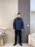 老爺車(chē)（LAOYECHE）中老年羽絨服男冬季新款保暖厚款鴨絨高端休閑立領(lǐng)男士外套爸爸裝 霧霾藍 XL (180) 曬單實(shí)拍圖