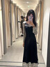 圣保美赫本風(fēng)假兩件連衣裙女春秋季2025新款法式氣質(zhì)高級顯瘦a字長(cháng)裙子 黑色 S 碼 曬單實(shí)拍圖