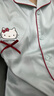 果殼（Gukoo）睡衣女夏季HelloKitty聯(lián)名新款簡(jiǎn)約冰絲女家居服套裝 淺水綠  S  曬單實(shí)拍圖