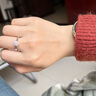 IDC18K金戒指女河南人工培育鉆石pt950鉑金1克拉鉆戒七夕情人節(jié)禮物 PT950鉑金【D色/VVS/NGIC證書】 30分【重金版】 曬單實(shí)拍圖