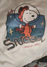 史努比（SNOOPY）男女童短袖t恤牛仔褲兩件套兒童短袖套裝  白色宇航+深藍太空 140 曬單實(shí)拍圖
