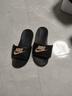 耐克男子緩震休閑一字拖秋季室內拖鞋官方NIKE VICTORI CN9675 006黑/金屬色/黑 46 曬單實(shí)拍圖
