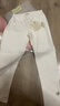 戴維貝拉（DAVE＆BELLA）小童春天褲子抗菌防螨兒童打底褲童裝新款女寶寶長(cháng)褲女童休閑褲 米白【現貨】 120 cm（建議身高110-120cm） 曬單實(shí)拍圖