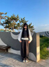 紫涵（ZIHAN）紫涵灰色上下套裝女2025秋季新款簡(jiǎn)約假兩件上衣寬松闊腿褲兩件套 灰色 M 曬單實(shí)拍圖