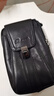 袋鼠（KANGAROO）真皮手機包男士穿皮帶小腰包頭層牛皮建筑工地干活多功能零錢(qián)包 大號豎黑色 曬單實(shí)拍圖
