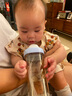 HEGEN海格恩兒童水杯一歲以上吸管杯直飲牛奶杯奶瓶嘬口學(xué)飲杯夏季喝水 藍色學(xué)飲杯 +吸管杯 曬單實(shí)拍圖