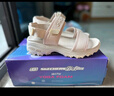 斯凱奇（Skechers）涼鞋女士秋季厚底休閑運動(dòng)女鞋百搭舒適外穿軟底沙灘鞋119853 曬單實(shí)拍圖