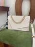 CHANEELR & KARITH包包女包牛皮單肩斜挎鏈條小包輕奢小眾生日禮物送女友老婆 米白色 高級感送女朋友愛(ài)人實(shí)用高檔 曬單實(shí)拍圖
