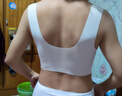無(wú)痕美背文胸運動(dòng)抹胸內衣女印花大胸顯小聚攏大碼胸罩 膚色 L【80-100斤】 曬單實(shí)拍圖