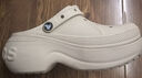 卡駱馳（CROCS）貝拉洞洞鞋厚底拖鞋|210062 冬日白-11S 37/38(230mm)  曬單實(shí)拍圖