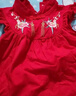 優(yōu)奇周歲女寶寶禮服夏季嬰兒夏裝衣服紅色旗袍連衣裙夏天抓周冠衣中式 曬單實拍圖