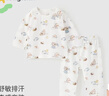童泰（TONGTAI）寶寶秋衣套裝夏季純棉嬰兒內衣兒童睡衣秋褲家居服提花藍色100cm 曬單實(shí)拍圖