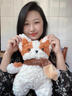 MOONCHILD可愛(ài)圍巾修狗毛絨公仔小柯基狗玩偶布娃娃送閨蜜送女朋友生日禮物 黃色小橘狗 35cm【收藏+圍巾】 曬單實(shí)拍圖