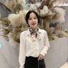MITHAOL KUSC真絲絲巾桑蠶絲100%女士生日禮物方巾送老婆丈母娘 四方格子【心想事