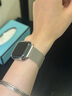炫戴（XUANDAI）適用apple watchS9表帶小貓彩印蘋(píng)果手表s10腕帶鐳雕米蘭尼斯iWatch金屬s8/s7/s6/s5/s4磁吸女士款 新升級彩印【立耳狗】星光色 44/45/46/49 曬單實(shí)拍圖