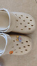 名創(chuàng  )優(yōu)品（MINISO）洞洞鞋男女夏季外穿沙灘涼鞋防滑厚底踩屎感包頭涼拖鞋白色36-37 曬單實(shí)拍圖