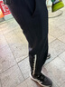 卡賓男裝LOGO刺繡運動(dòng)褲24秋衛褲舒適束腳褲 漆黑色11  M /170/48 曬單實(shí)拍圖