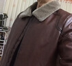 花花公子（PLAYBOY）高端冬季海寧皮衣真皮服男短款水貂毛領(lǐng)皮夾克韓版修身機車(chē)外套潮 酒紅色 1769紅棕色 M 曬單實(shí)拍圖
