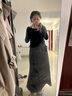 太平鳥(niǎo)女裝長(cháng)款高級半身裙夏女氣質(zhì)魚(yú)尾裙時(shí)尚優(yōu)雅半身裙簡(jiǎn)約通勤 黑色 M 曬單實(shí)拍圖