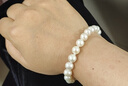 大溪地白色淡水珍珠手串8-9mm珍珠手鏈手飾強光送媽媽新年禮物送女生 曬單實(shí)拍圖