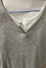 森馬（Semir）長(cháng)袖T恤女秋季兩面穿U領(lǐng)木耳邊蝴蝶結修身2025新款小性感上衣 淺花灰00202 S 曬單實(shí)拍圖