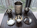 飛劍【官方正品】飛劍純鈦旅行茶具便攜式收納包戶(hù)外一壺三杯純鈦水杯 皓月銀300/50ML 曬單實(shí)拍圖