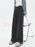 津炳勝孕婦糯米褲春秋季外穿不勒肚闊腿褲寬松拖地褲小個(gè)子孕婦裝媽媽裝 垂感糯米褲   深灰色 L【建議110-135斤】 曬單實(shí)拍圖