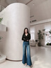美麗衣櫥（BEAUTIFUL WARDROBE）美式復古大褲腳牛仔褲女款2025秋季寬松垂感拖地闊腿褲子女 曬單實(shí)拍圖