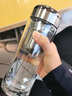 煦凜德國(guó)高硼硅玻璃杯男士雙層防摔水杯茶水分離大容量泡茶杯子  天使之目300ml 曬單實(shí)拍圖
