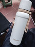 富光保溫杯男全鋼大容量316不銹鋼水壺女士戶(hù)外便攜泡茶水杯家居館 白色800ml【316L不銹鋼+濾網(wǎng)】 曬單實(shí)拍圖