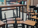 木辦實(shí)木吧臺桌家用奶茶店咖啡廳圖書(shū)館餐廳休閑吧陽(yáng)臺高腳長(cháng)條餐桌椅 曬單實(shí)拍圖