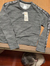 阿迪達斯 （adidas）女裝春秋時(shí)尚串標運動(dòng)服短款圓領(lǐng)衛衣套頭衫 GE1131 A/L碼 曬單實(shí)拍圖