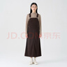 無(wú)印良品（MUJI）女式 燈芯絨 背帶裙中長(cháng)款連衣裙半身裙女秋款裙子美拉德BE10CC3A 深棕色 XL （165/74A） 曬單實(shí)拍圖