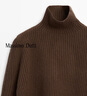 Massimo Dutti秋季新品2025女裝 氣質(zhì)優(yōu)雅百搭款羊毛針織套頭高領(lǐng)毛衣 05752535 摩卡棕 M (170/92A) 曬單實(shí)拍圖