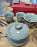 蘇氏陶瓷（SUSHI CERAMICS）哥窯功夫茶具套裝開(kāi)片陶瓷三才蓋碗茶杯禮盒裝 曬單實(shí)拍圖