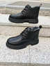 奧康男鞋冬季新款頭層牛皮高幫羊毛棉鞋男士加絨保暖防滑百搭休閑鞋子 黑色系帶款1245021037H 【順豐包郵】 42 【標準皮鞋尺碼】 曬單實(shí)拍圖
