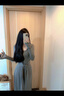 UR2025秋季新款女裝潮流假兩件綁帶收腰連衣裙UWJ750082 曬單實(shí)拍圖