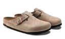 BIRKENSTOCK【預售】勃肯德國進(jìn)口男女款涂油皮軟底復古Boston包頭拖鞋 棕色窄版1019484 37 曬單實(shí)拍圖