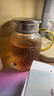 憶壺茶（YIHUTEA）冷水壺玻璃涼水壺家用耐高溫大容量涼水杯夏季客廳果汁桶涼白開(kāi)壺 【大容量】格紋涼水壺1800ml 曬單實(shí)拍圖