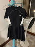 李寧（LI-NING）泳衣女連體裙式游泳衣遮肚顯瘦抗氯速干溫泉泳裝546 黑色 XL  曬單實(shí)拍圖