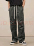 CHINISM  CH時(shí)尚直筒傘兵褲男士夏季潮牌戶(hù)外徒步登山工裝寬松休閑褲子 太空灰 薄款 L （推薦 120-150斤） 曬單實(shí)拍圖
