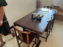 宏岑木雅大板實木茶桌椅組合新中式辦公室老板用燒水壺茶桌茶臺一體桌整套 1.6米石盤款茶桌1圍椅4月牙椅 曬單實拍圖
