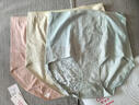 歐迪芬100%純棉加長(cháng)襠女士?jì)妊澟哐志崭篃o(wú)痕不勒腿不夾臀三角短褲 曬單實(shí)拍圖