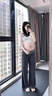 LEOEZYA孕婦褲加長(zhǎng)版高個(gè)子大尺碼孕婦褲夏季薄款外穿2025新款闊腿褲春夏 2049#西裝闊腿褲-夏款-加長(zhǎng)版-深 L_建議體重100-125斤 曬單實(shí)拍圖