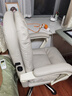 顧全電腦椅可躺家用舒適辦公椅久坐宿舍椅子按摩加熱書(shū)桌椅子C733奶白 曬單實(shí)拍圖