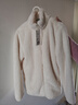 優(yōu)衣庫【驚喜價(jià)】女裝男裝長(cháng)絨搖粒絨拉鏈茄克/長(cháng)袖外套479611 01 乳白色 S 曬單實(shí)拍圖