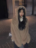 俞兆林可愛羊羔毛羽絨棉服外套女冬季新款加絨加厚學(xué)生寬松拉鏈連帽衛(wèi)衣 棕色 M 建議100-115 曬單實(shí)拍圖